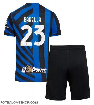 Inter Milan Nicolo Barella #23 Dětské Domácí Dres 2024-25 Krátký Rukáv (+ trenýrky)